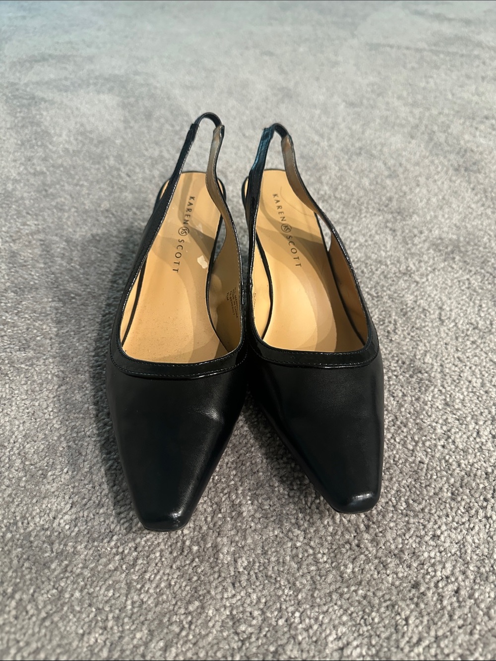 Karen Scott Black Pointed Toe Slingback